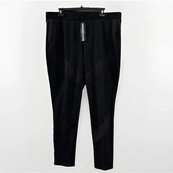 NWT Lane Bryant LIVI Plus Size 18 Black High-Rise Mesh Panels Stretch Leggings - Picture 1 of 7